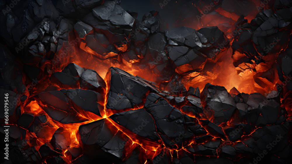Hot lava texture background, close up view, AI generative Hot lava texture background, close up view, AI generative