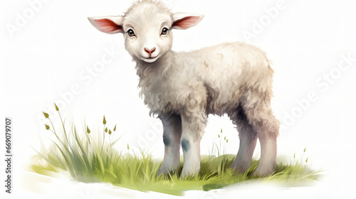 Illustration of a little sheep © franklin