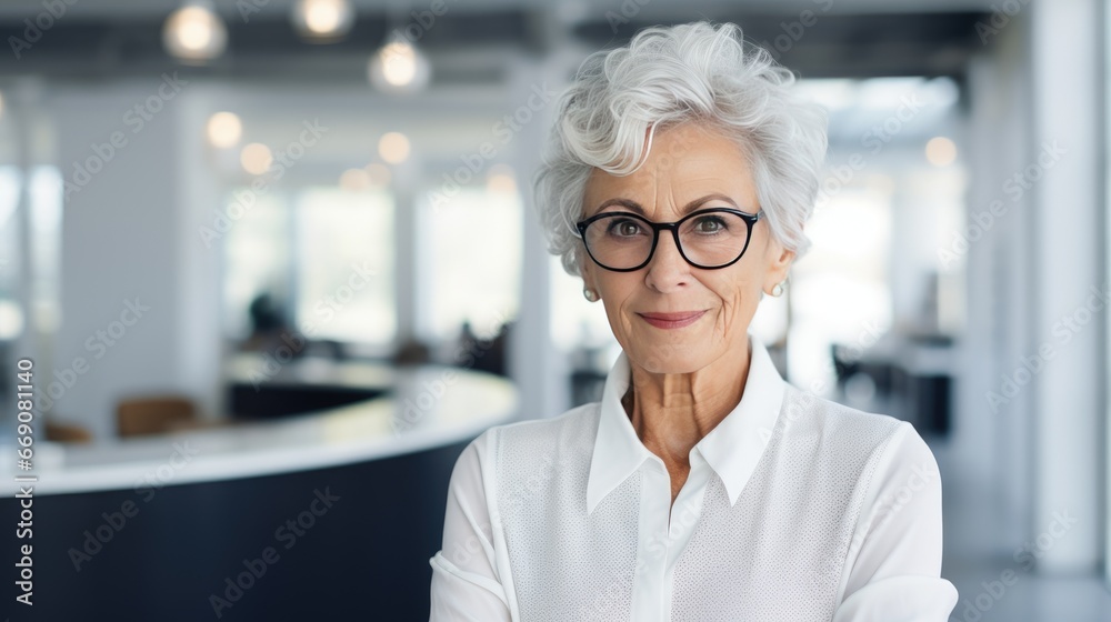 Fototapeta premium Portrait of a mid adult businesswoman 