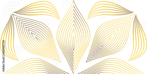 golden flower petal decoration