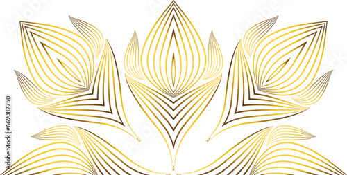 golden flower petal decoration