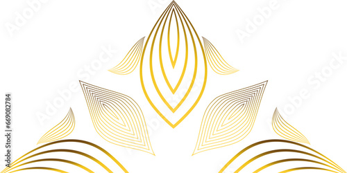 golden flower petal decoration