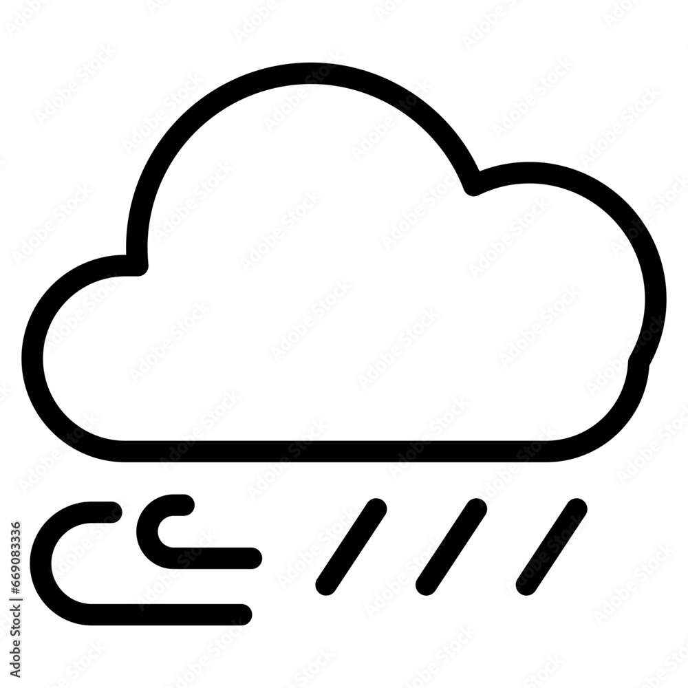 cloud rain line icon cloud rain line icon