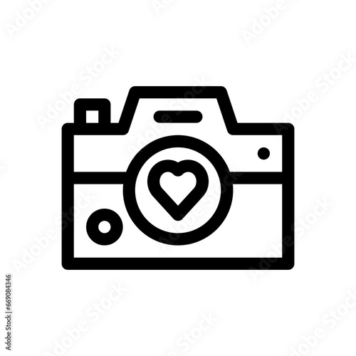 photo camera line icon