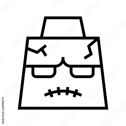 icon monster shopping bag halloween, Halloween icon, Spooky, Scary, Horor, Simple and Minimalist icon