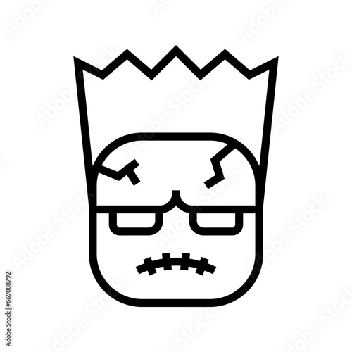 Icon Frankenstein, Halloween icon, Spooky, Scary, Horor, Simple and Minimalist icon
