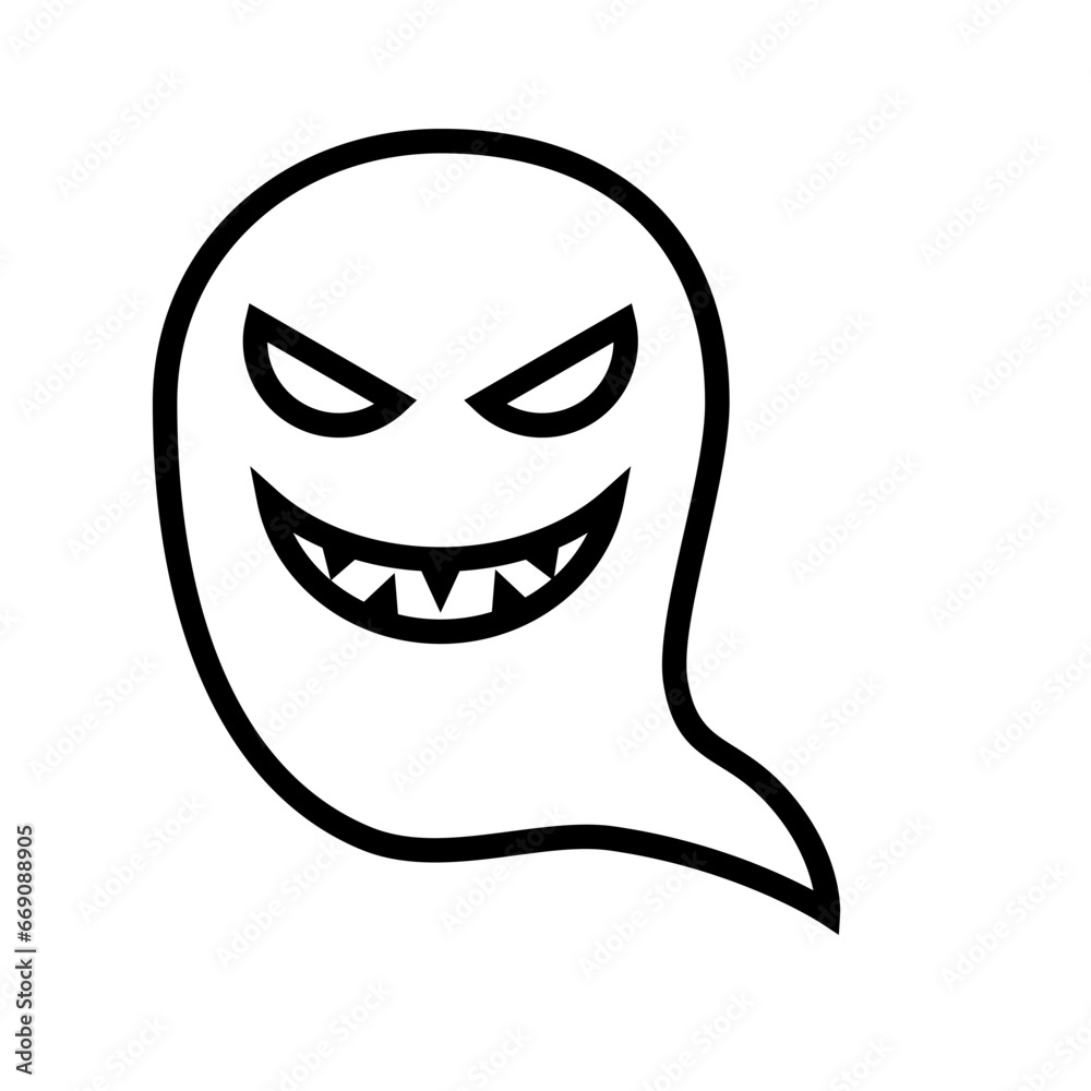 icon ghost boo halloween, Halloween icon, Spooky, Scary, Horor, Simple and Minimalist icon