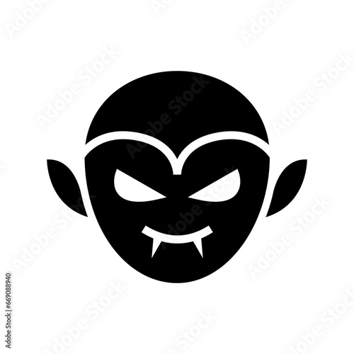 Icon Vampire or Dracula head, Halloween icon, Spooky, Scary, Horor, Simple and Minimalist icon