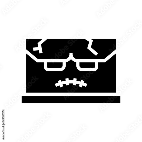 icon zombie laptop halloween, Halloween icon, Spooky, Scary, Horor, Simple and Minimalist icon