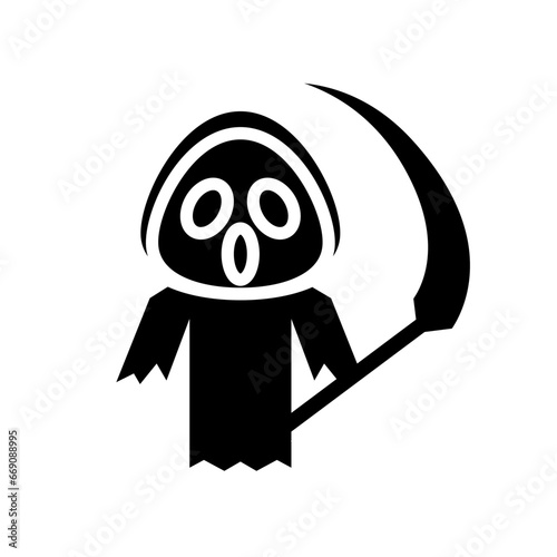 icon grimreaper scream halloween, Halloween icon, Spooky, Scary, Horor, Simple and Minimalist icon