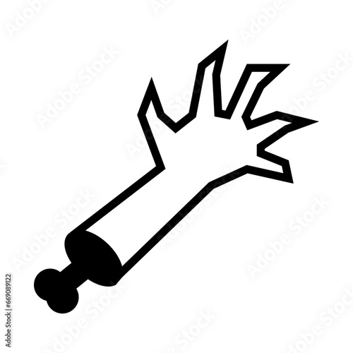 icon arm zombie halloween, Halloween icon, Spooky, Scary, Horor, Simple and Minimalist icon