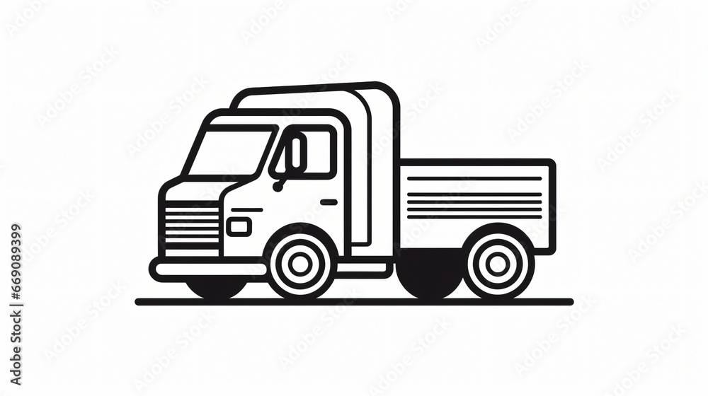 Line icon truck