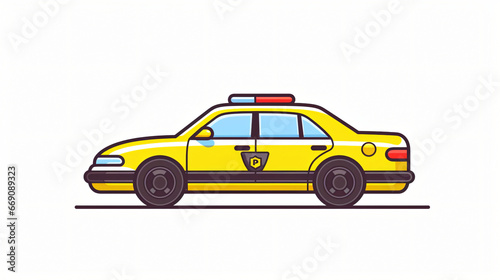 Line icon police car