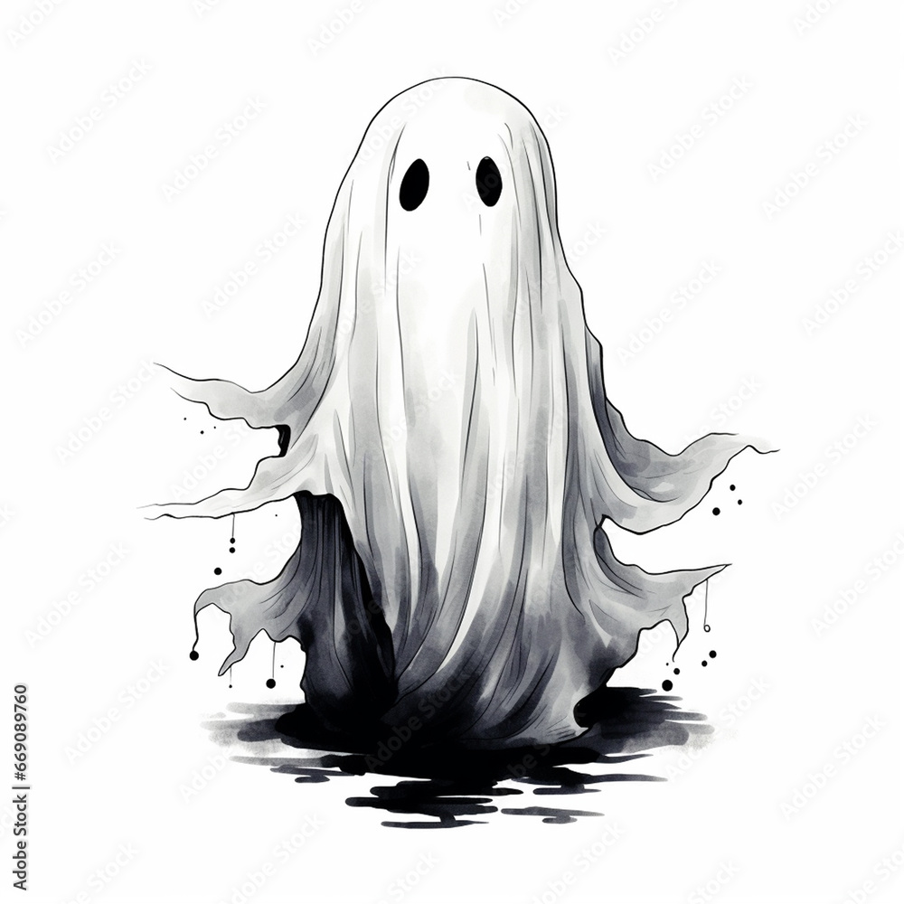 Abstract Halloween Ghost Vector Art Abstract Halloween Ghost Vector Art