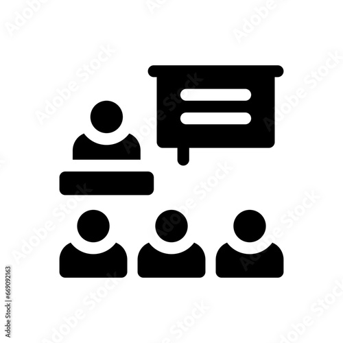 meeting glyph icon