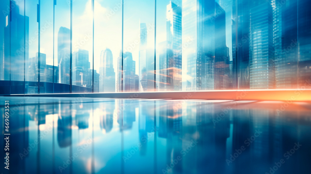 Vision of future urban and corporate architecture, bokeh, motion blur and skyscraper facade reflection . Generative AI Vision of future urban and corporate architecture, bokeh, motion blur and skyscraper facade reflection . Generative AI