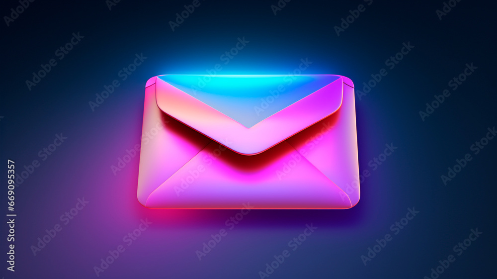 Message icon, minimalistic and unique style, on dark background. Generative AI Message icon, minimalistic and unique style, on dark background. Generative AI