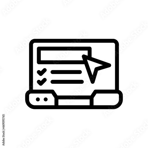 laptop line icon