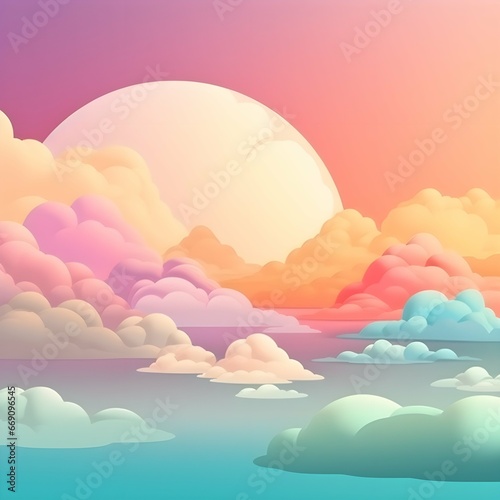 Pastel Cloud and Sky  Dreamy Clouds  Dreamy Sky  Cloud Background  Sky Background  Cloud and Sky Background  Generative AI