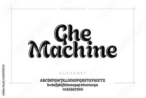 Abstract Fashion font alphabet. Minimal modern urban fonts. vector illustration