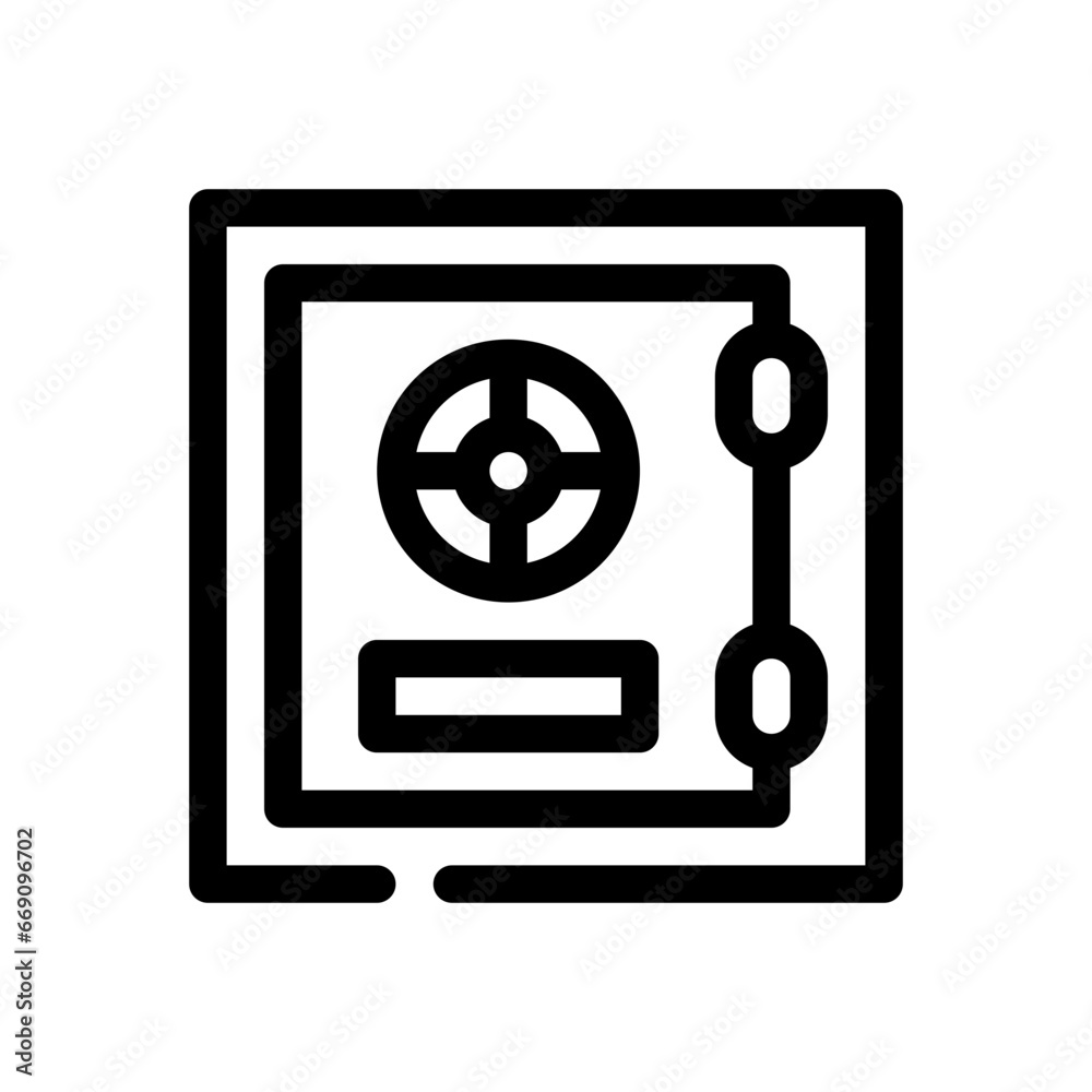 safebox line icon safebox line icon