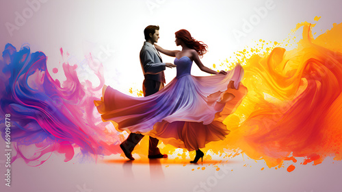 Title: Two people dancing together