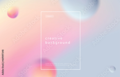 Abstract gradient vector background. Minimal pattern banner with 3d