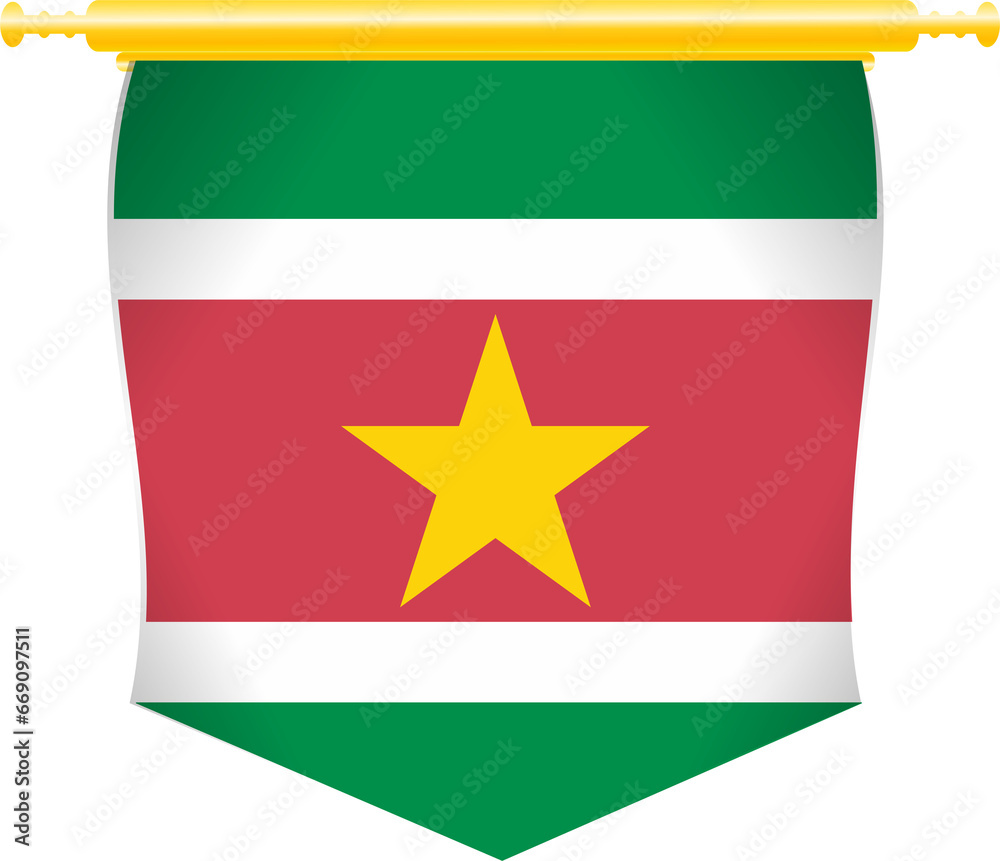 Suriname Flag Abstract Shape Suriname Flag Abstract Shape