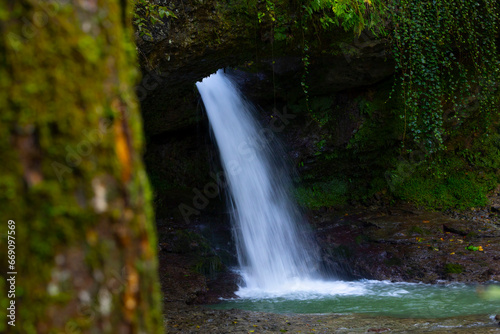 Deliklikaya Waterfall is a wonderful waterfall formed by water flowing through the rock.