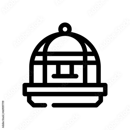 birdcage line icon