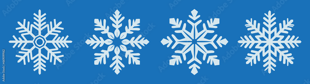 Set of snowflakes vector, Snowflake Illustration for Winter Themes Set of snowflakes vector, Snowflake Illustration for Winter Themes
