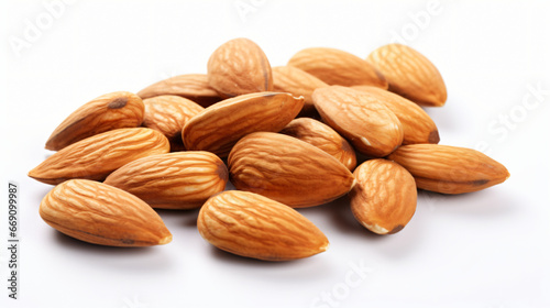 Almonds isolated on white background