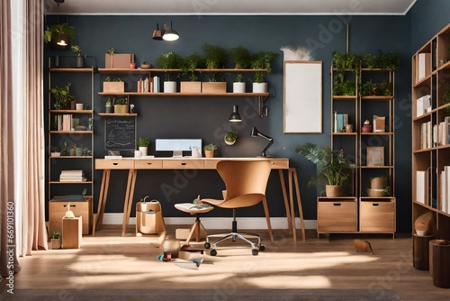 modern interior of a office with plants