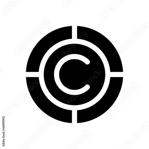 copyright glyph icon