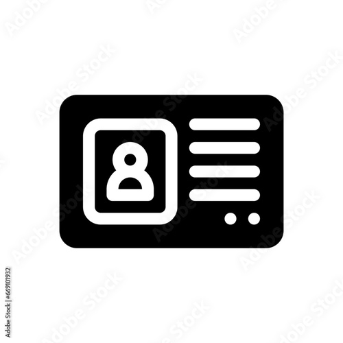 id card glyph icon