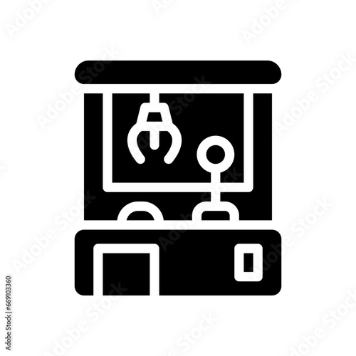 claw machine glyph icon