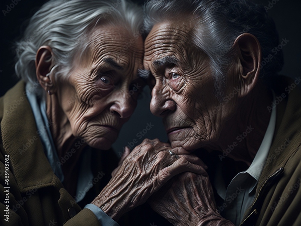 elderly couple sadness consolation elderly couple sadness consolation
