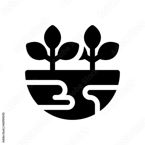 forest glyph icon