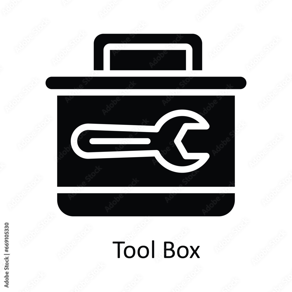 Tool Box vector Solid Design illustration. Symbol on White background EPS 10 File Tool Box vector Solid Design illustration. Symbol on White background EPS 10 File
