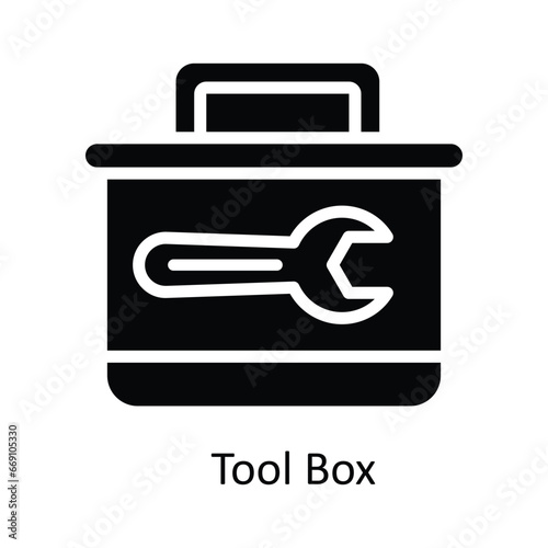 Tool Box  vector Solid Design illustration. Symbol on White background EPS 10 File 