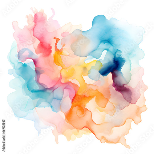 Abstract watercolor painting. Unique and captivating abstract artwork with a contemporary twist. Isolated background.