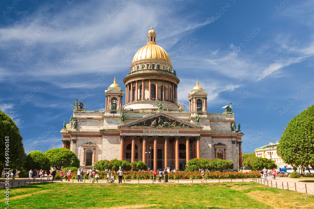 ST. PETERSBURG, RUSSIA - AUGUST 05, 2015: Saint Isaac Cathedral in Saint Petersburg, Russia