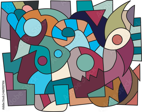 colorful doodle art 