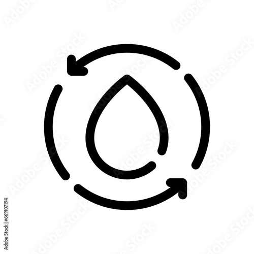 water energy line icon