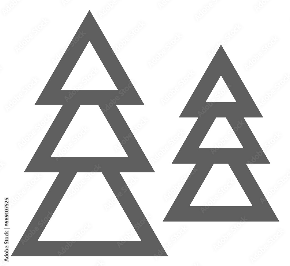 Trees icon. Pine forest symbol. Nature sign Trees icon. Pine forest symbol. Nature sign