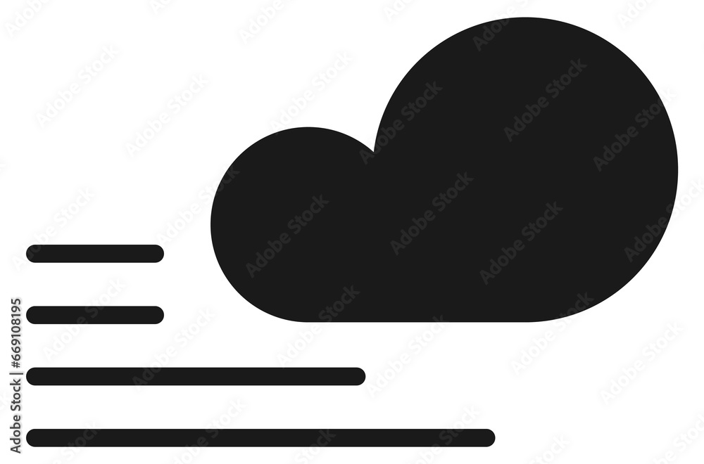 Cloud moving icon. Wind symbol. Weather sign Cloud moving icon. Wind symbol. Weather sign