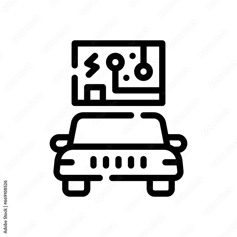 circuit board line icon circuit board line icon