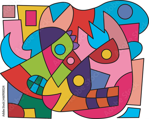 colorful doodle art 