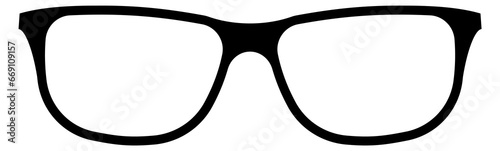 Bilde på lerret Eyeglasses black icon. Optical glasses. Sunglasses frame