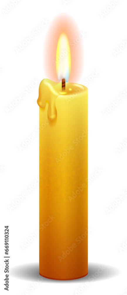 Candle flame mockup. Burning light. Hot fire Candle flame mockup. Burning light. Hot fire